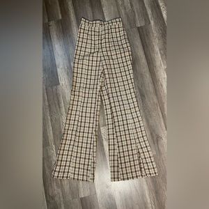 Women’s size extra small, checkered flare pants